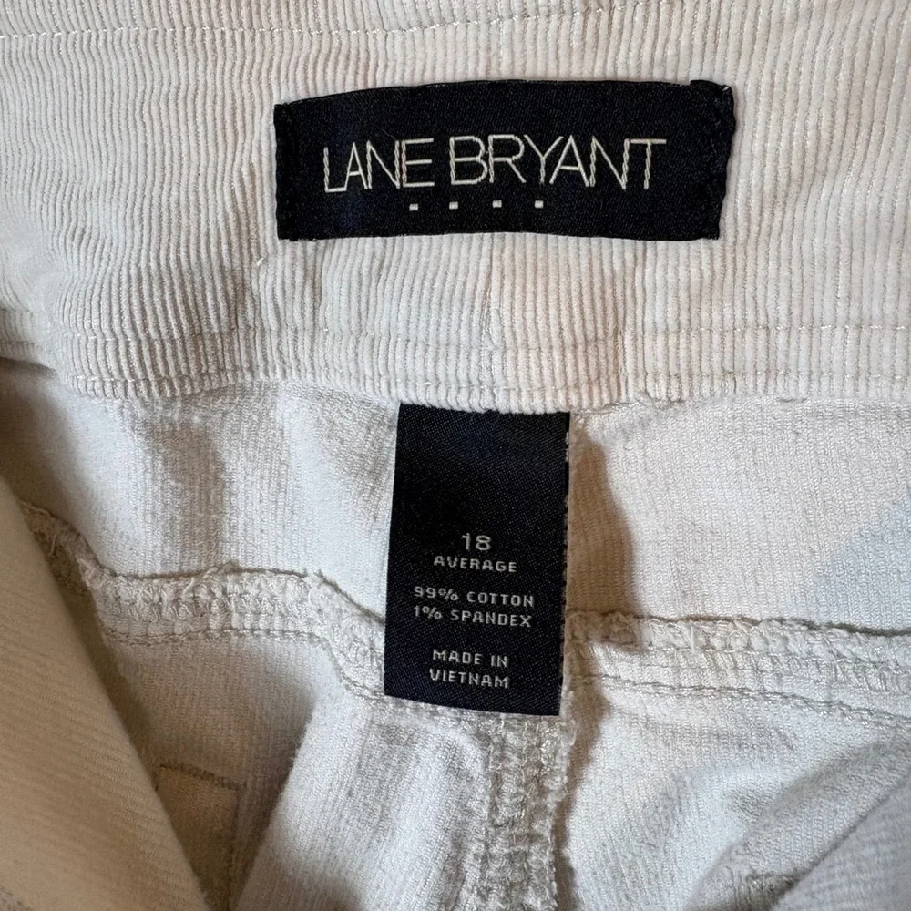 Lane Bryant Corduroy Pants Size 18‎ Average Beige Casual Bootcut